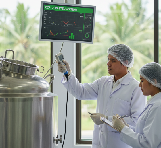 Food safety monitoring and HACCP control in food production